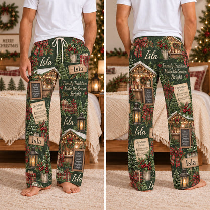 Personalized Christmas satin pajamas cocoa market - view 4