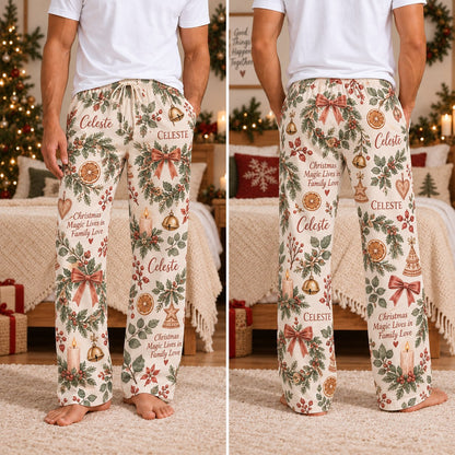 Personalized Christmas satin pajamas cocoa market - view 5