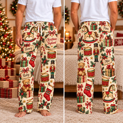 Personalized Christmas satin pajamas toyland - view 4