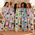 Villain Kids Zombies Pajamas - Worlds Collide Tour Satin Pajama Set, Villain and Zombie Fan Gift