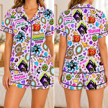 Short sleeve set - lilac print