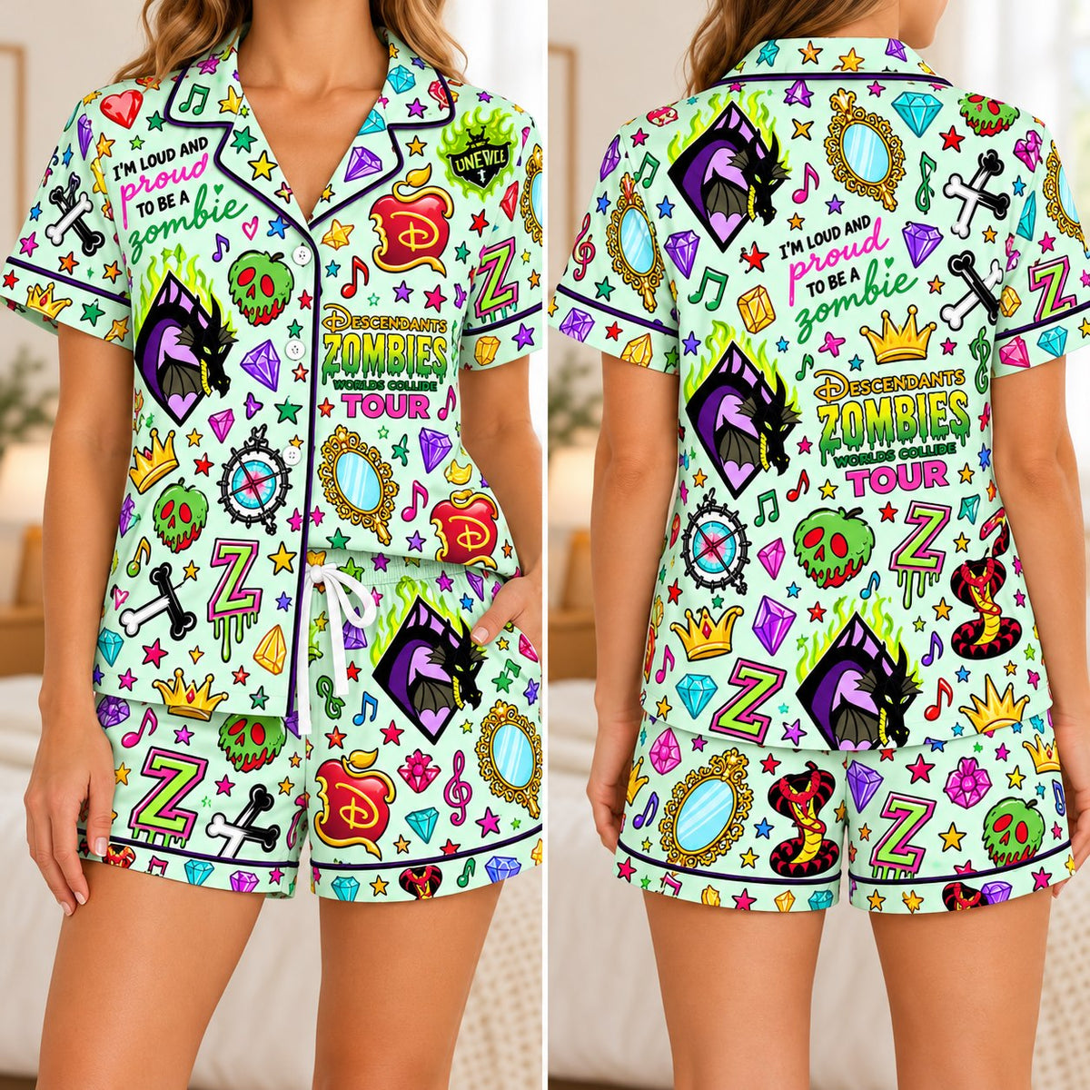 Short sleeve set - mint print
