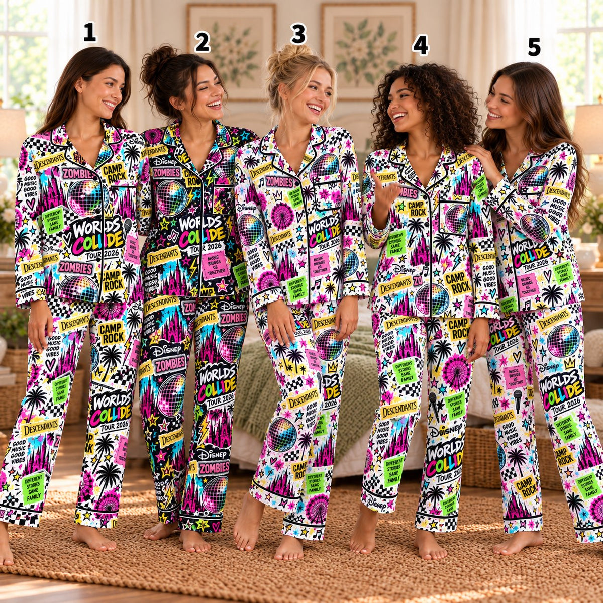 Worlds Collide Tour 2026 pajamas - choose your design 1 to 5