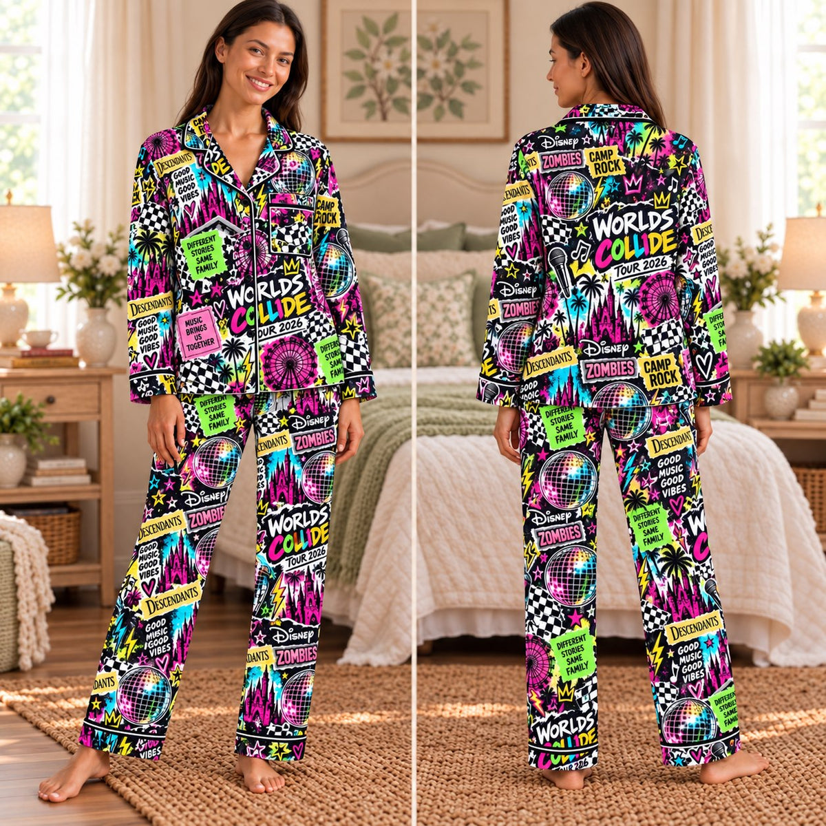Design 2 - black neon long sleeve set