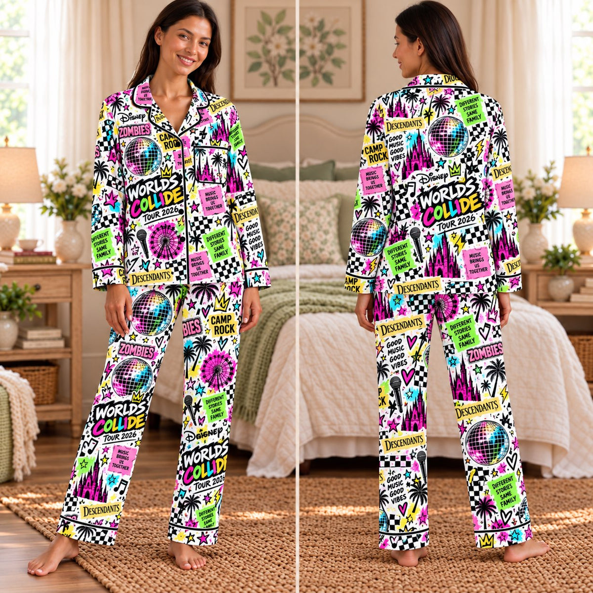 Design 4 - white Camp Rock long sleeve set