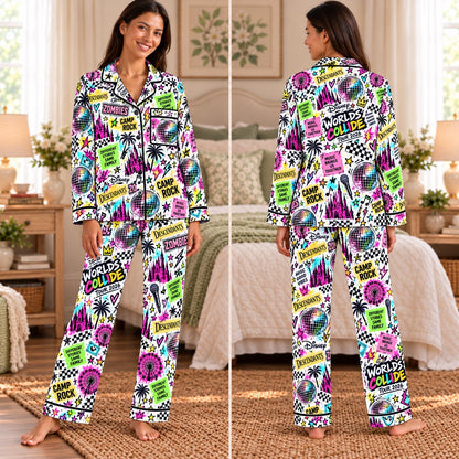 Design 5 - white palm tree long sleeve set