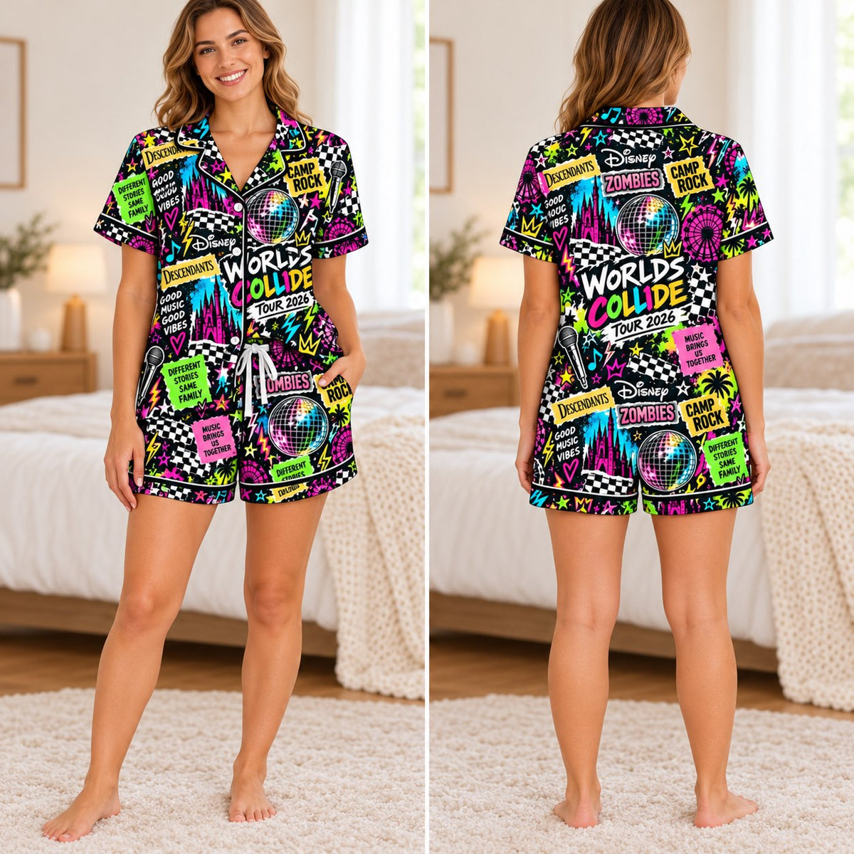 Design 2 - black short sleeve set