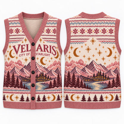 Velaris City of Starlight Pink Cardigan Vest - view 2