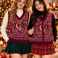 A Court of Splintered Harmony Cardigan Vest - ACOTAR Inspired Burgundy Knit Sweater Vest, Bookish Gift