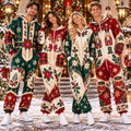 Nutcracker Poinsettia Christmas Onesie - Tartan Gold Holly Matching Jumpsuit Pajamas