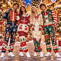 Nutcracker Reindeer Gingerbread Christmas Onesie - Plaid Candy Cane Matching Jumpsuit Pajamas