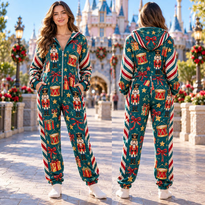 Gingerbread candy cane Christmas onesie - design 4 front and back
