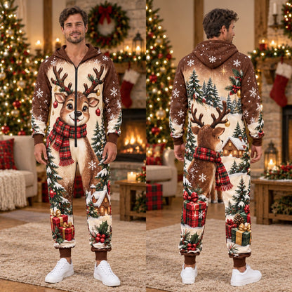 Santa reindeer snowman elf Christmas onesie - design 2 front and back