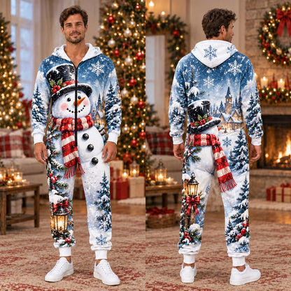 Santa reindeer snowman elf Christmas onesie - design 3 front and back