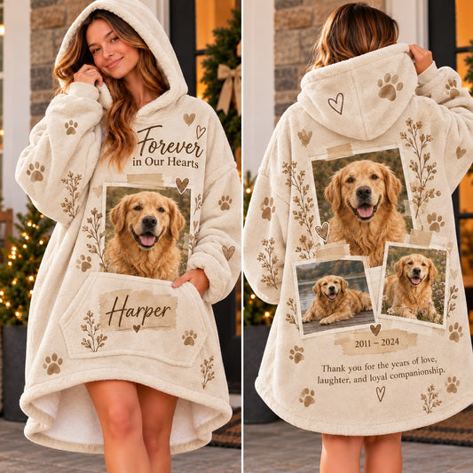 Personalized Pet Memorial Blanket Hoodie - view 2