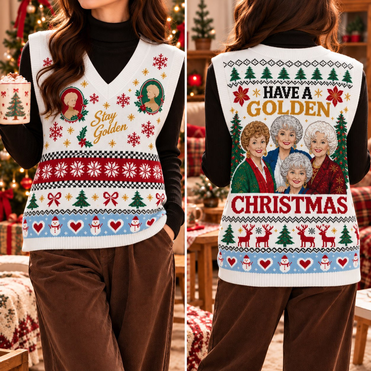 Stay Golden Cardigan Vest - view 3