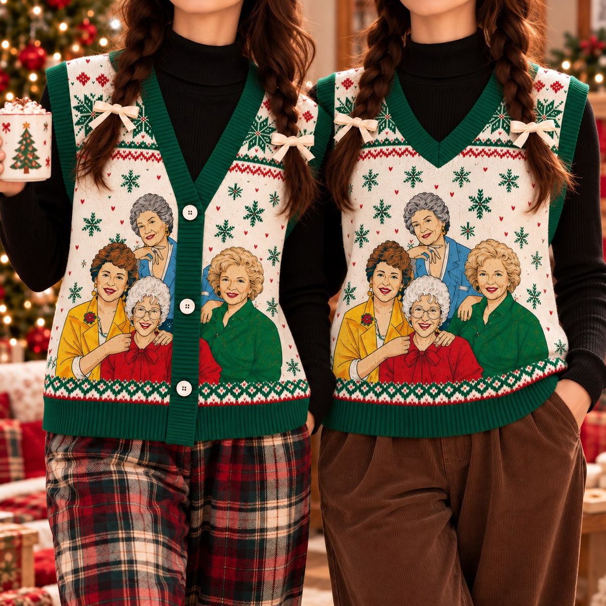 Golden Girls Christmas Cardigan Vest - view 1
