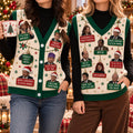 The Office Christmas Cardigan Vest - Michael Scott Dwight Quotes Ugly Christmas Sweater Vest, Office Gift