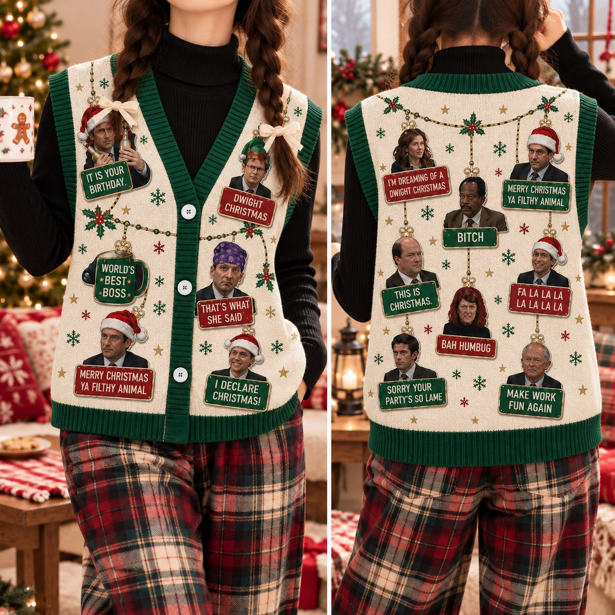The Office Christmas Cardigan Vest - view 2
