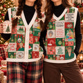 Shady Pines Golden Girls Cardigan Vest - Stay Golden Quotes Patchwork Christmas Sweater Vest, Gift for Her