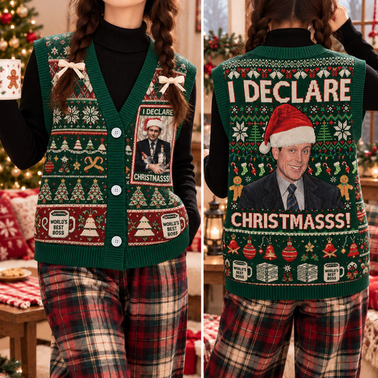 I Declare Christmas Cardigan Vest - view 2