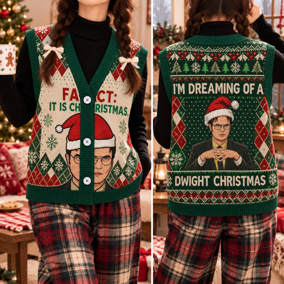 Fact It Is Christmas Cardigan Vest - view 2