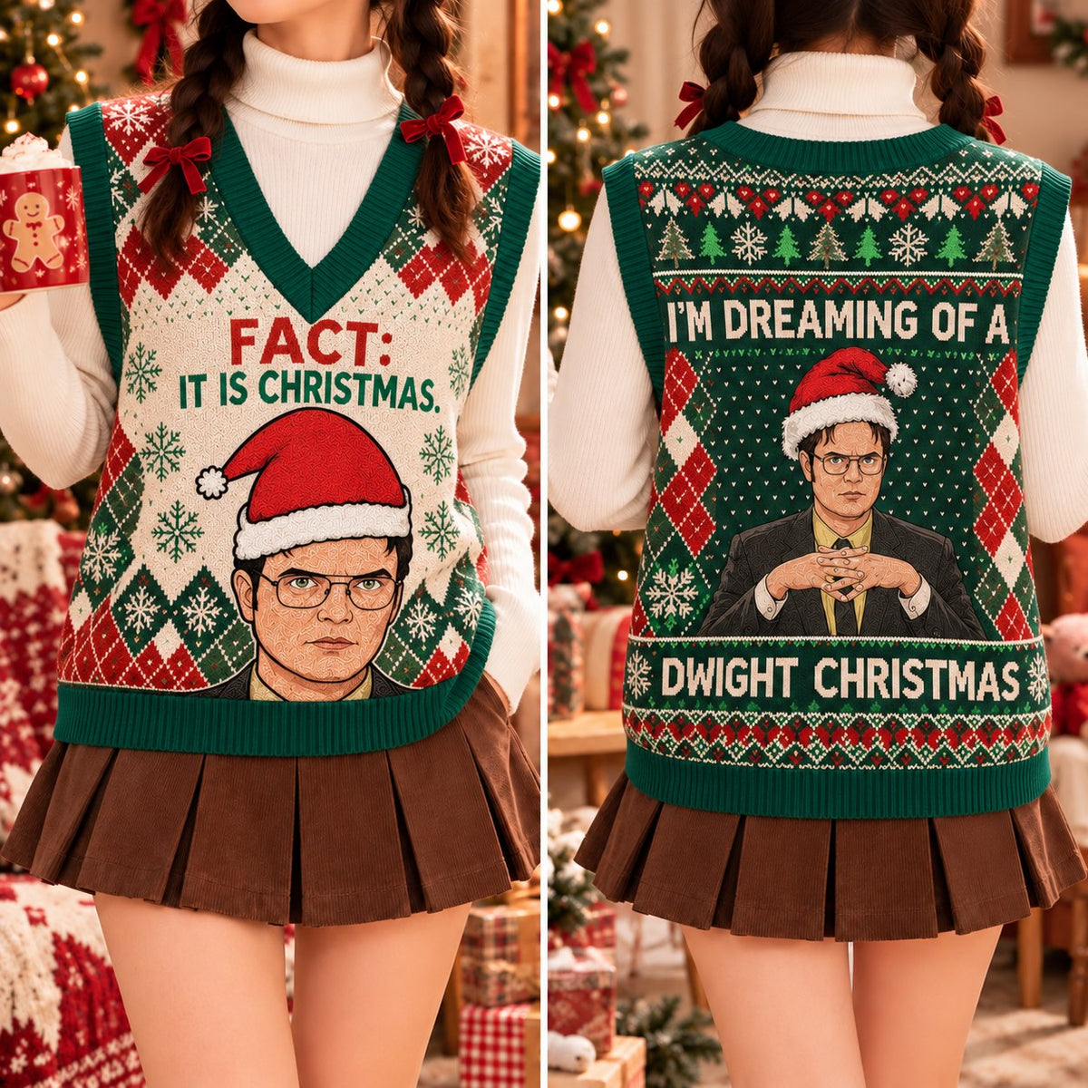 Fact It Is Christmas Cardigan Vest - view 3