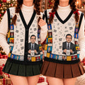 Worlds Best Boss Cardigan Vest - Michael Scott The Office Nard Dog Fire Guy Knit Sweater Vest, Office Gift
