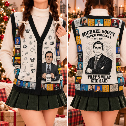 Worlds Best Boss Cardigan Vest - view 2