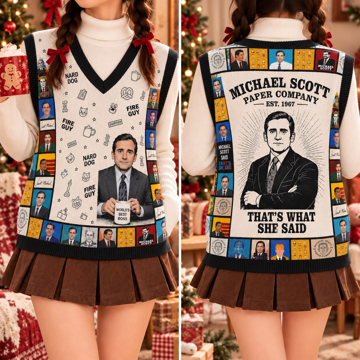 Worlds Best Boss Cardigan Vest - view 3