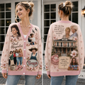 Southern Women Friendship Cardigan, Vintage Floral Knit Sweater, Retro Best Friends Button Cardigan, Gift for Her