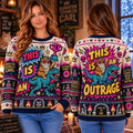 This Is An Outrage Princess Donut Knit Ugly Christmas Sweater – Dungeon Crawler Carl Merch