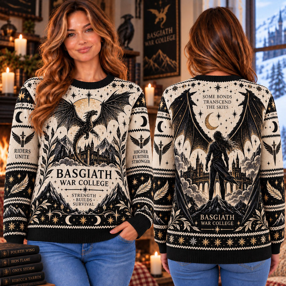 Basgiath War College Riders Unite Knit Ugly Christmas Sweater