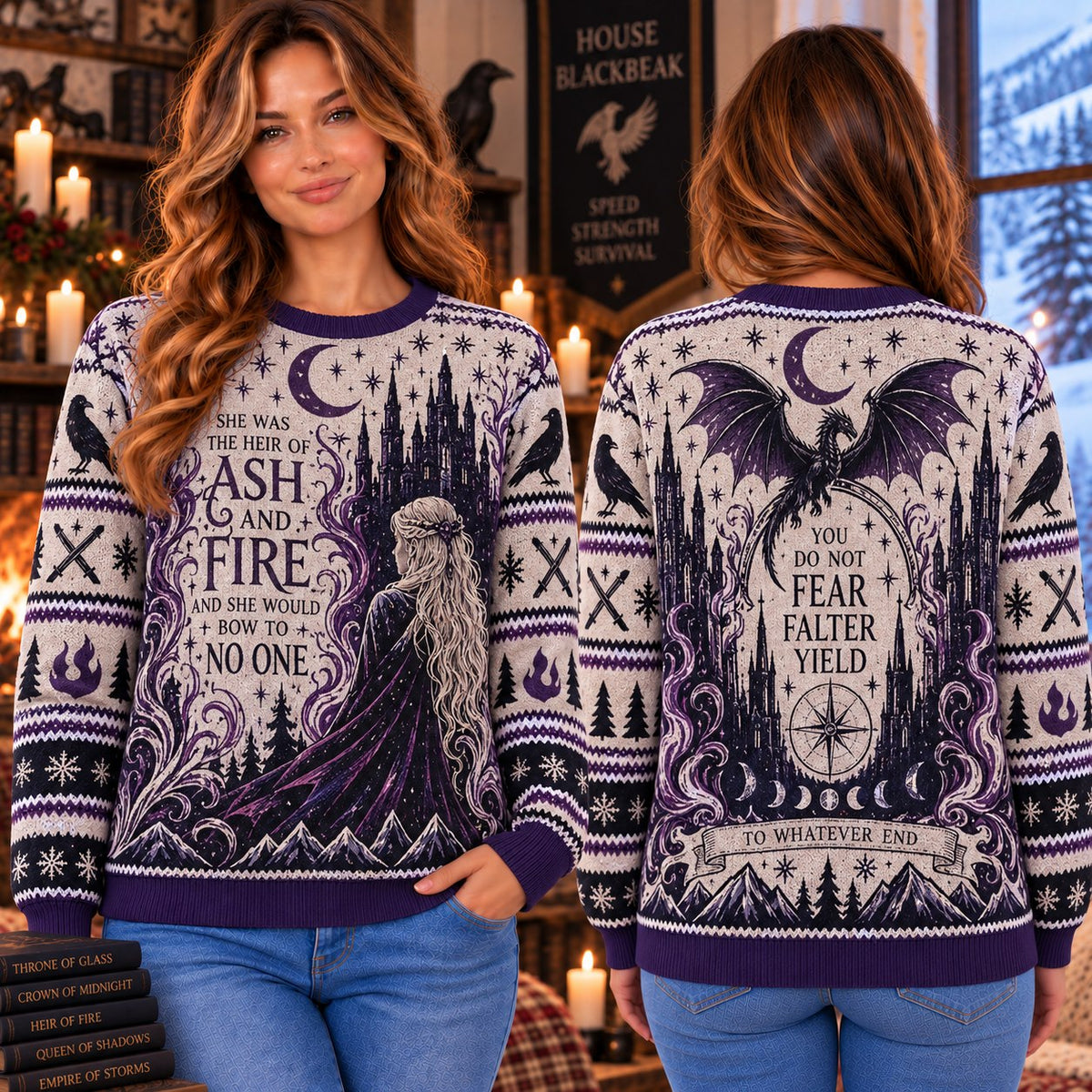 Heir of Ash and Fire Aelin Knit Ugly Christmas Sweater