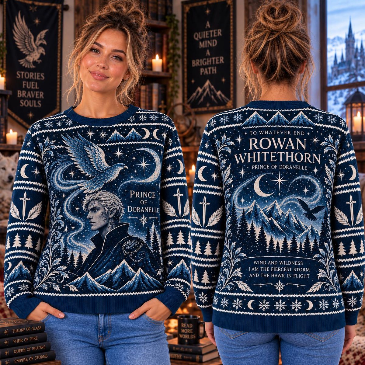 Rowan Whitethorn Prince of Doranelle Knit Ugly Christmas Sweater