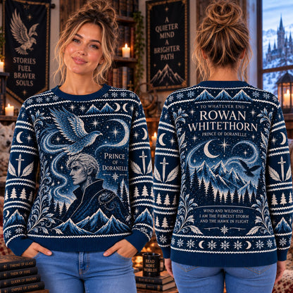 Rowan Whitethorn Prince of Doranelle Knit Ugly Christmas Sweater