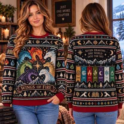 Wings of Fire Seven Dragon Tribes Knit Ugly Christmas Sweater