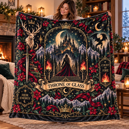Throne of Glass Blanket - held up