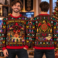 Dungeon Master Mode Christmas Sweatshirt, D20 Dragon RPG Sweater, Fantasy Gamer Holiday Sweater, Gaming Gift
