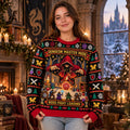 Dungeon Master Mode Knit Ugly Christmas Sweater – Boss Fight Loading D20 Tabletop RPG Gift