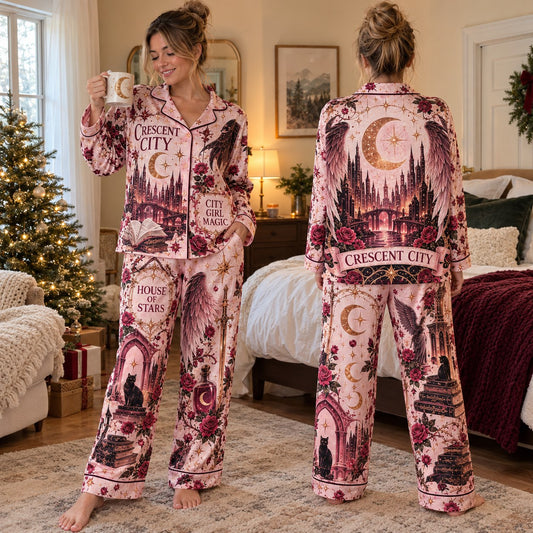 Crescent City Pajama Set - front and back view