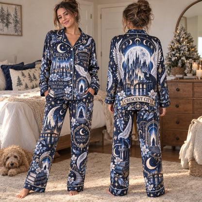 Crescent City Pajama Set - front and back view