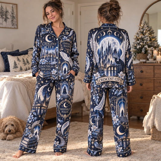 Crescent City Pajama Set - front and back view