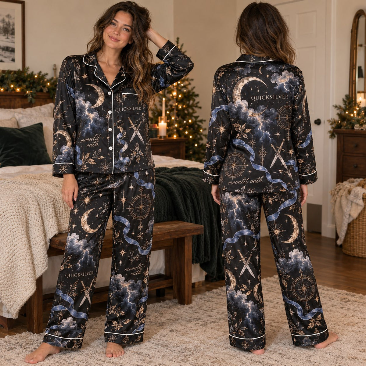 Quicksilver Pajama Set - front and back view