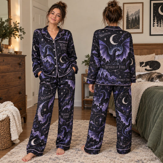 Wings of Fire Pajama Set - front and back view