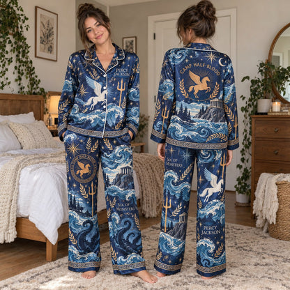 Percy Jackson Pajama Set - front and back view