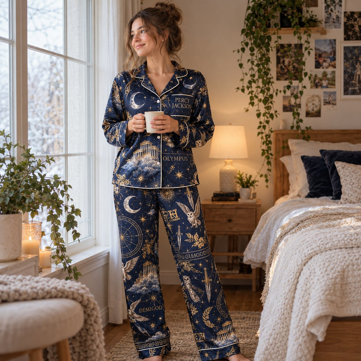 Percy Jackson Olympus Pajama Set - cozy at-home look