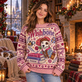 Wishbone Dog Classic Books Knit Ugly Christmas Sweater – 90s Nostalgia Bookish Gift