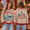 I Want a Brontosaurus for Christmas Miss Gertie Knit Ugly Christmas Sweater – Funny Dinosaur Gift