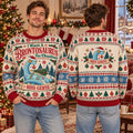 Miss Gertie Brontosaurus For Christmas Knit Ugly Christmas Sweater – Cute Dinosaur Holiday Gift
